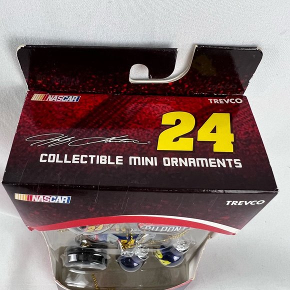 Nascar #24 Jeff Gordon Helmet Hood Tire Mini Christmas Ornament 6 Pc Set 2007 - Picture 3 of 10